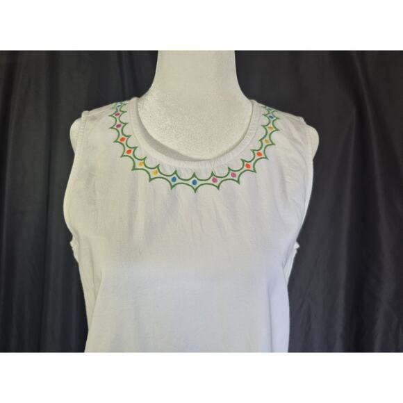 Roller Rabbit White Colorful Embroidered Cover Mini Dress Small Pineapple - Picture 3 of 9